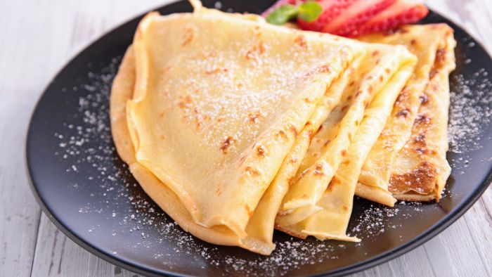  What can you substitute for milk in crepes?